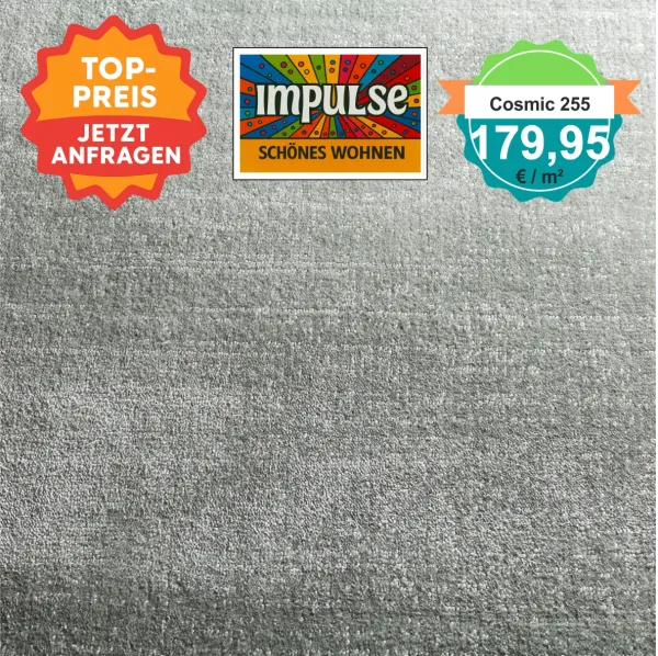 „Jab Cosmic Velours Teppich 4 m breit – weiches, luxuriöses Wohnzimmerambiente“